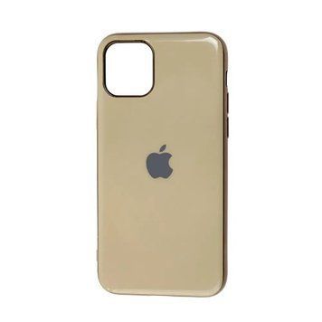 Чохол Silicone Glass Case (на iPhone 11, Gold)