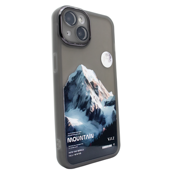 Чохол для iPhone 13 Print Nature Mountain із захисними лінзами на камеру Black