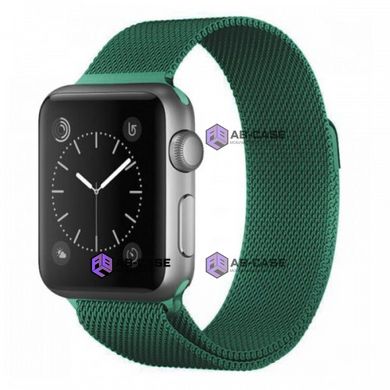 Металлический ремешок Milanese Loop для Apple Watch (42mm, 44mm, 45mm, 49mm Forest Green)