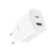 Зарядное устройство 30W (1 USB + 1 Type-C) XO L130 PD+QC3.0 (White) 1