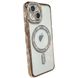 Чехол для iPhone 14 Diamond Shining Case with MagSafe с защитными линзамы на камеру, Gold