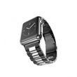 Стальний ремінець Stainless Steel Braslet 3 Beads для Apple Watch : [42mm Series 1-3] | 44mm | 45mm | 46mm | 49mm &ndash; Black-Silver