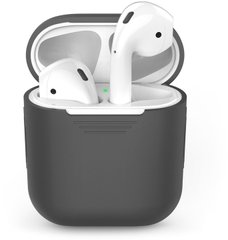 Чехол для AirPods 1/2 silicone case (Charcoal Gray)