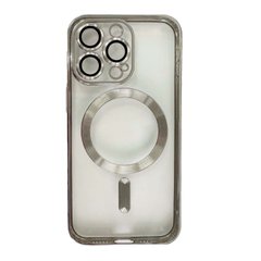 Чехол для iPhone 15 Pro Max Shining with MagSafe с защитными линзами на камеру Silver