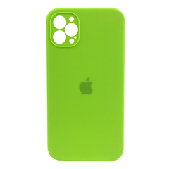 Чехол Silicone Case FULL CAMERA (square side) (для iPhone 12 pro) (Party Green)