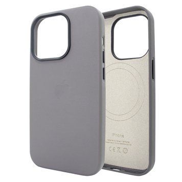 Чохол для iPhone 12 | 12 Pro Leather Case PU with MagSafe - Dark Gray