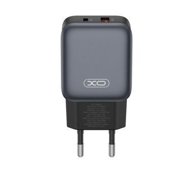 Зарядное устройство 30W (1 USB + 1 Type-C) XO L156 PD+QC3.0 (Black)