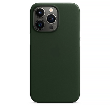 Кожаный чехол Leather Case with MagSafe Forest Green для iPhone 13 Pro Max