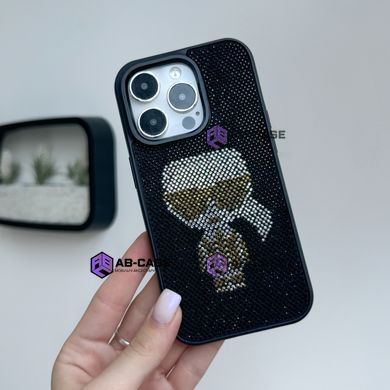 Чехол для iPhone 15 Pro Max Rock Case Karl Legerfeld - Black-Silver