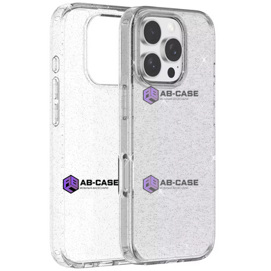 Чехол для iPhone 16 Pro Crystal Case прозрачный с блестками