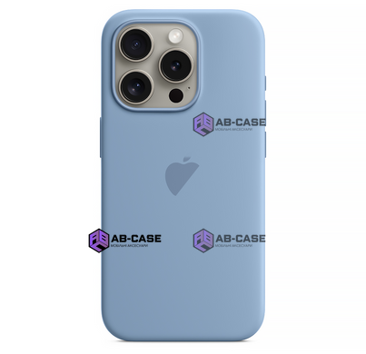 Чехол для iPhone 15 Pro Silicone Case With MagSafe Winter Blue