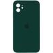 Чехол Silicone Case FULL CAMERA (square side) (для iPhone 11) (Forest Green)