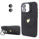 Чохол для iPhone 11 Logo Case PU Leather з лінзами та підставкою Stand Camera - Black 1