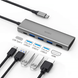 Переходник Wiwu 5 in 1 (USB-C to 3xUSB | HDMI | USB-C) HUB докстанция Alpha A531H Gray 1