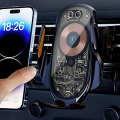 Безпровідна зарядка 15w для iPhone в автомобіль V6 - Black