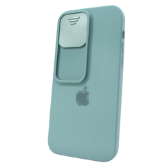 Чехол для iPhone 14 Pro Silicone with Logo hide camera Pine Green