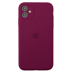 Чехол Silicone Case FULL CAMERA (для iPhone 11, Rose Red)