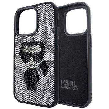 Чехол для iPhone 15 Pro Max Rock Case Karl Legerfeld - Silver-Black