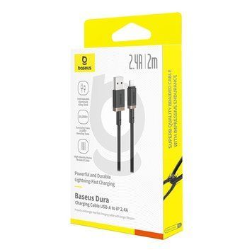 Кабель Baseus (USB-A to Lightning) 20W Dura Series &ndash; Black/Gold (2m)