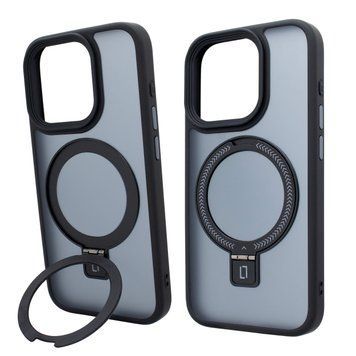 Чехол для iPhone 14 Pro Max: Nofelet MATT Ring Case (MagSafe) с подставкой &mdash; Black