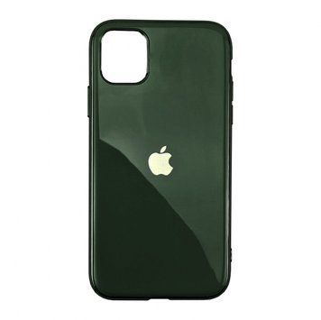 Чохол Silicone Glass Case (на iPhone 11, Green)