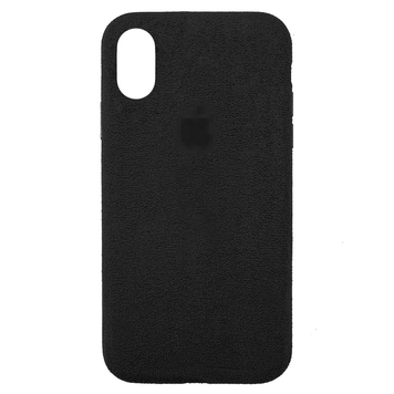 Чехол Alcantara FULL для iPhone (iPhone XR, Black)