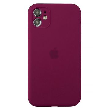 Чехол Silicone Case FULL CAMERA (для iPhone 11, Rose Red)
