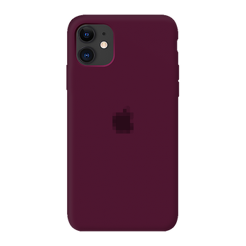 Чехол Silicone Case для iPhone 11 FULL (№52 Marsala)
