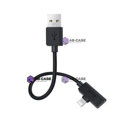 Переходник USB-A на (Lightning&times;2) Hoco LS9 &mdash; Black