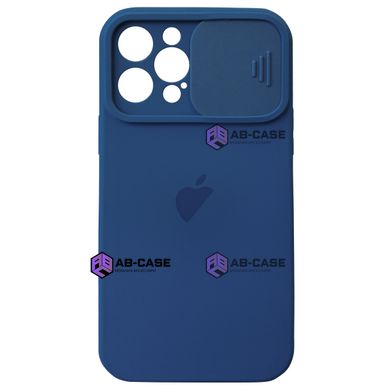 Чохол Silicone with Logo Hide Camera, для iPhone 12 Pro Max (Cobalt Blue)
