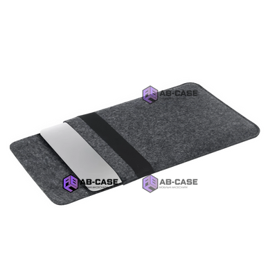Чохол-папка для MacBook Air 13" (2018-2024) | Pro 13" (2016-2022) з резинкою Felt Sleeve - Graphite Gray