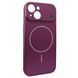 Чехол для iPhone 14 : Nofelet AG Glass Case with MagSafe &ndash; Dark Cherry