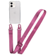 Чехол для iPhone 13 mini : с ремешком прозрачный Crossbody &ndash; Rose Red