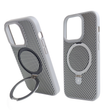 Чохол для iPhone 14 Pro Max : Nofelet Carbon MagSafe з підставкою &ndash; Titanium Gray