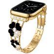 Ремешок Flower Steel Band для Apple Watch : 38mm | 40mm | 41mm | [42mm Series 10-12] &ndash; Gold - Black
