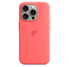 Чехол для iPhone 15 Pro Silicone Case With MagSafe Guava