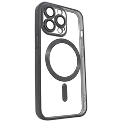 Чохол для iPhone 14 Pro Max матовий Shining with MagSafe із захисними лінзами на камеру Titanium Black