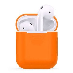 Чехол для AirPods 1/2 silicone case (Electric Orange)