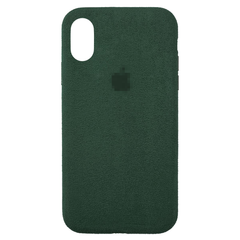 Чехол Alcantara FULL для iPhone (iPhone XR, Green)