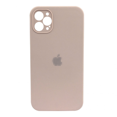 Чехол Silicone Case FULL CAMERA (square side) (для iPhone 12 pro) (Pink Sand)