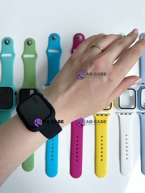 Комплект для Apple Watch 10/11 46mm (Чохол + Силіконовий ремінець) - Black