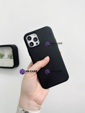 Чохол для iPhone 15 Leather Case PU with MagSafe - Black