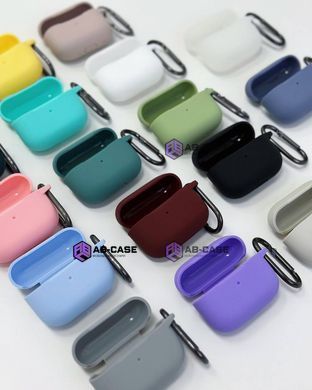 Чехол силиконовый для Airpods 1|2 c карабином Yellow