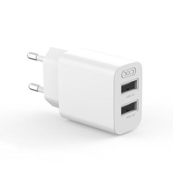 Зарядний пристрій 2,4A (2 USB) XO L109 (White)
