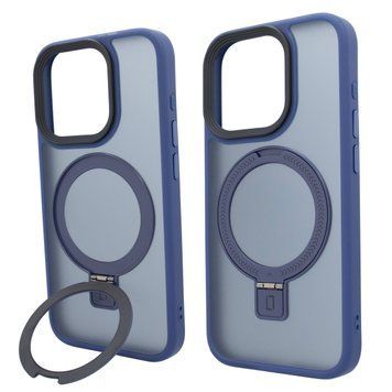 Чехол для iPhone 14 Pro Max: Nofelet MATT Ring Case (MagSafe) с подставкой &mdash; Blue