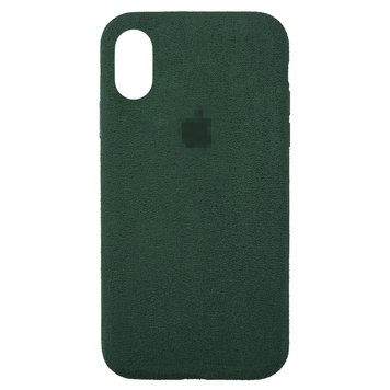 Чехол Alcantara FULL для iPhone (iPhone XR, Green)