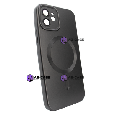 Чохол матовий Silicone with MagSafe для iPhone 11 із захисними лінзами на камеру Black