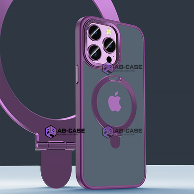 Чохол Matt Guard Magsafe на iPhone 13 Pro Max з підставкою Deep Purple