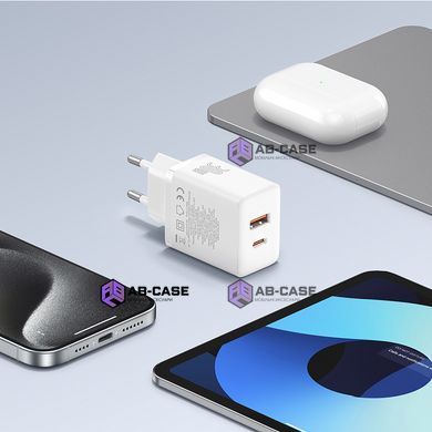 Зарядное устройство Baseus Cube 30W (1xUSB-C + 1xUSB-A) &ndash; Белый