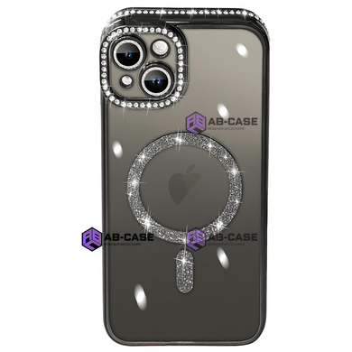 Чехол для iPhone 11 Diamond Shining Case with MagSafe с защитными линзамы на камеру, Black